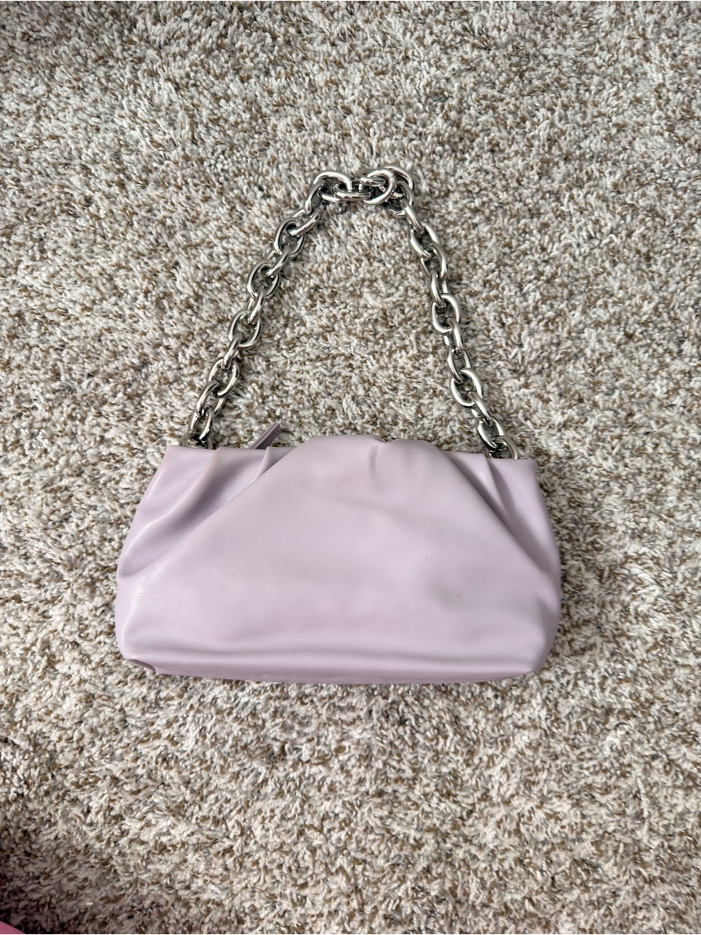 H&M Soft Lavender Shoulder Bag with Silver Chain
